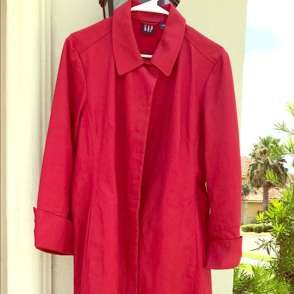 Gap Red Women’s Long Trench Coat